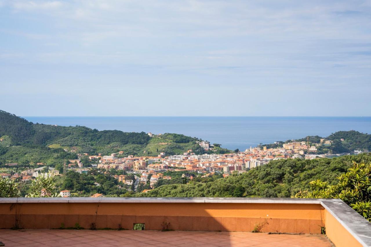 016 - Casa Tranquilla Vista Mare, Pace E Natura - 10 Minuti Dalla Spiaggia Lägenhet Sestri Levante Exteriör bild